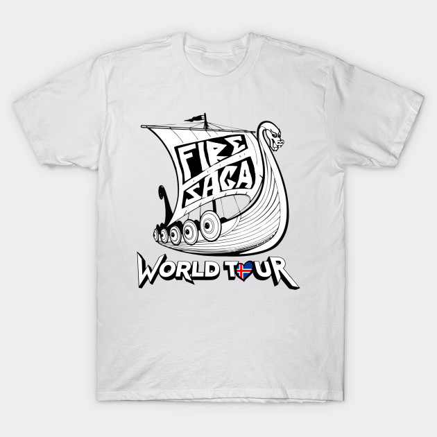 Fire Saga World Tour T-Shirt - White by BPtheMaker